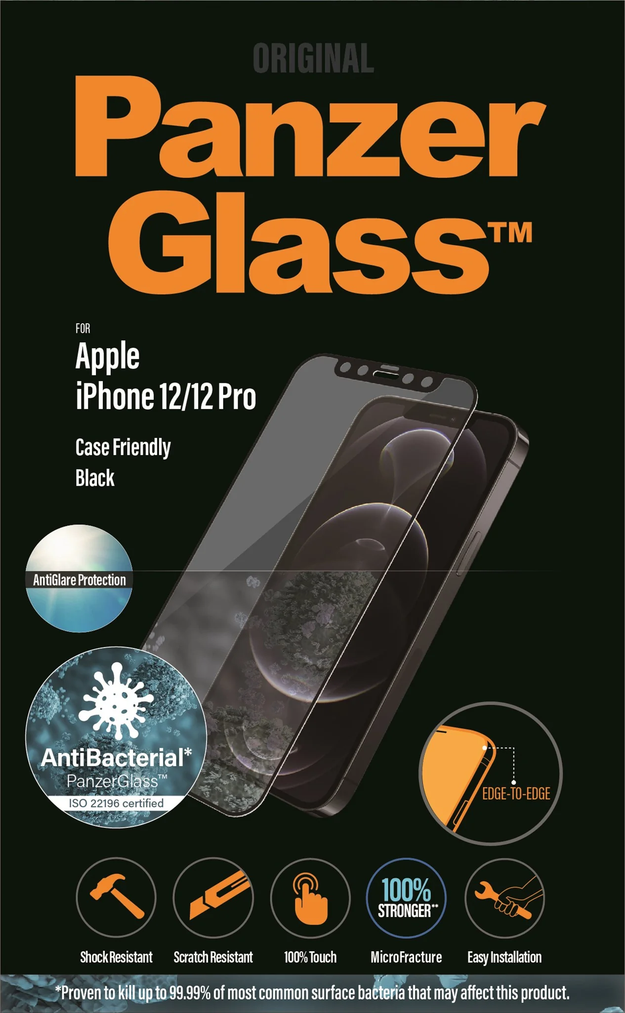 PanzerGlass® Anti-glare Screen Protector iPhone 12 | 12 Pro | Edge-to-Edge - Image 8