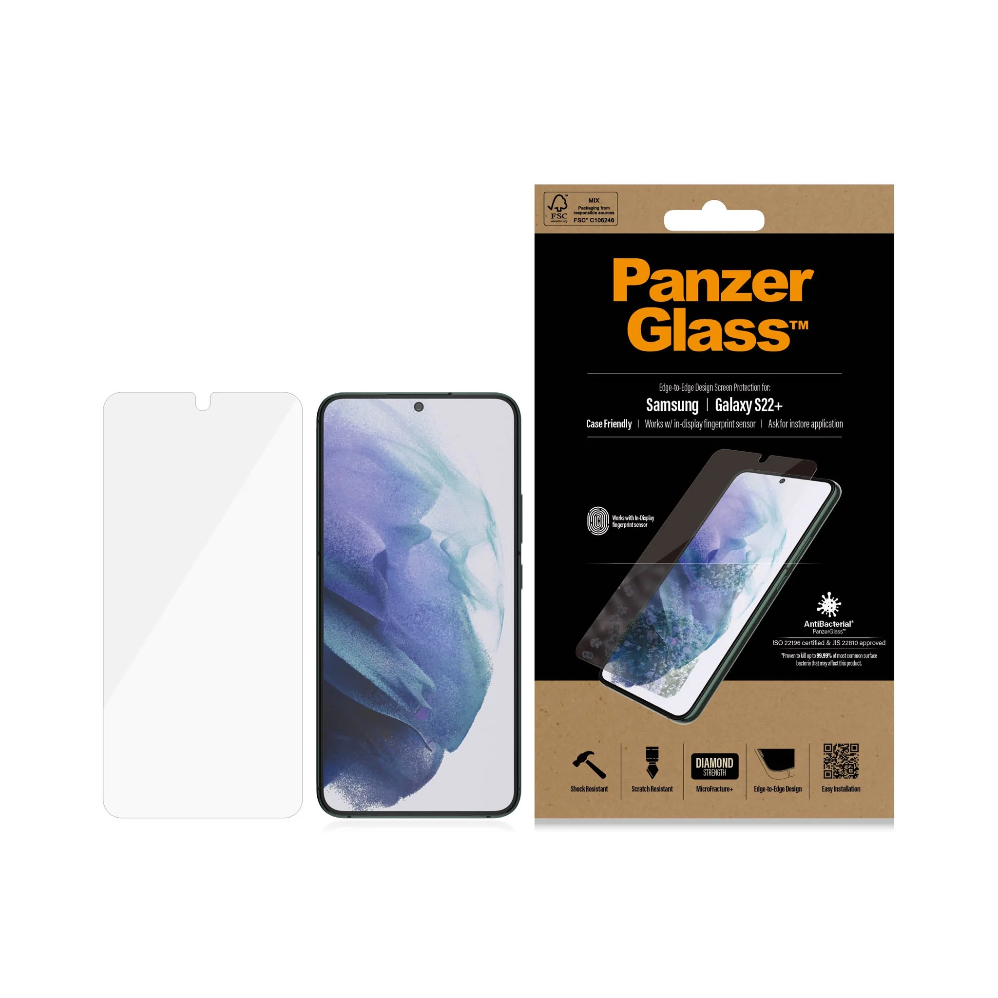 PanzerGlass® UltraForce1 Samsung Galaxy S22+ 5G | Screen Protector - Image 3