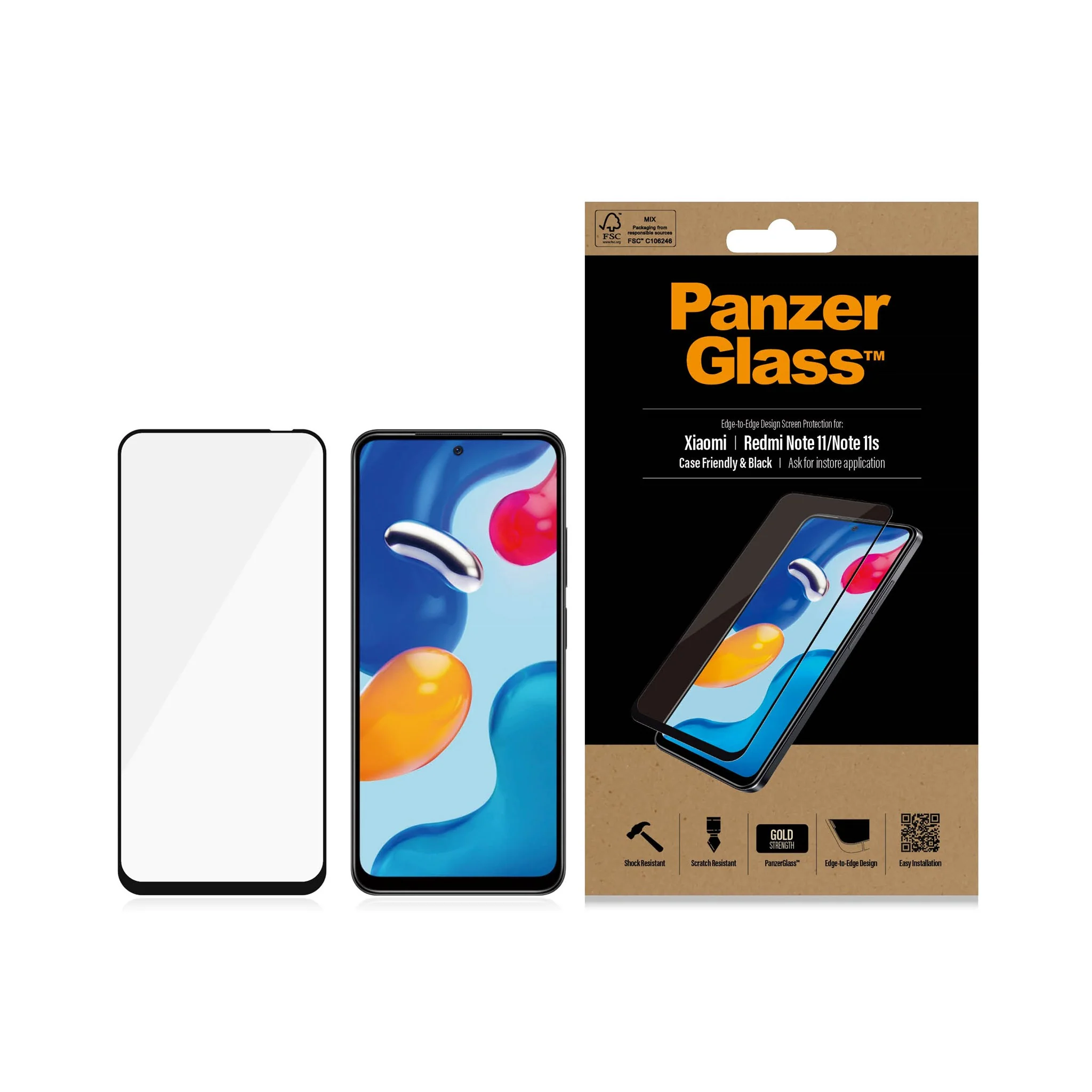 PanzerGlass® Screen Protector Xiaomi Redmi Note 12S | 11 | 11S - Image 3